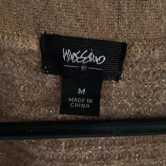 ❤️Mossimo Metallic Sweater Cardigan! Brown With Gold Metallic Size Medium - Picture 3 of 6